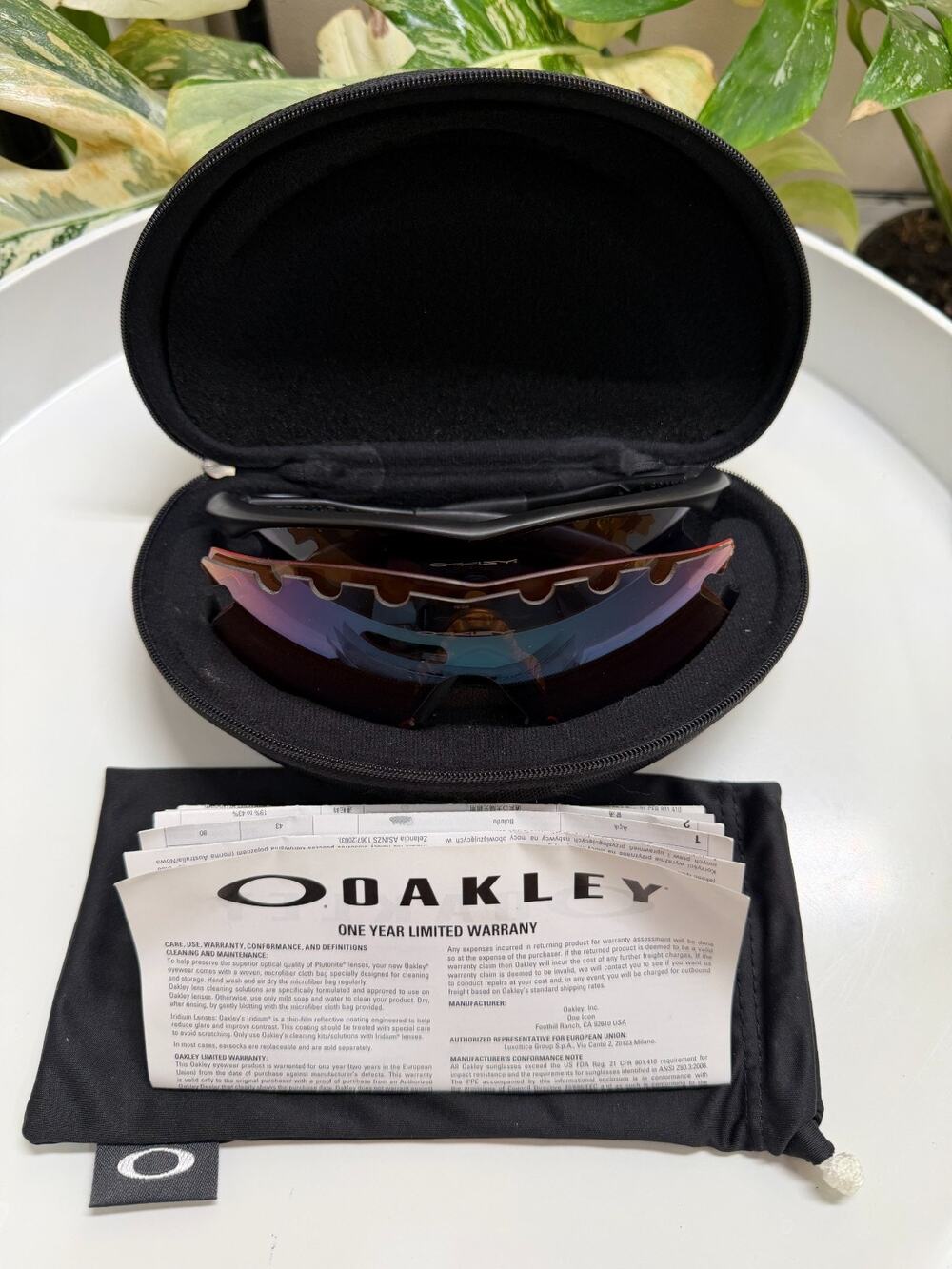 Vintage Oakley M Frame Sunglasses Made USA 3 Lenses Case 90s